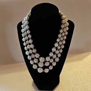 Elegant White Pearl Necklace